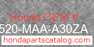 Honda 17520-MAA-A30ZA genuine part number image