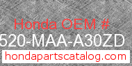 Honda 17520-MAA-A30ZD genuine part number image