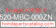 Honda 17520-MBC-000ZN genuine part number image