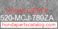 Honda 17520-MCJ-780ZA genuine part number image