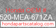 Honda 17520-MEA-671ZA genuine part number image