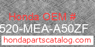 Honda 17520-MEA-A50ZF genuine part number image