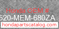 Honda 17520-MEM-680ZA genuine part number image