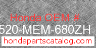 Honda 17520-MEM-680ZH genuine part number image