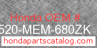 Honda 17520-MEM-680ZK genuine part number image