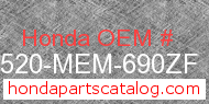 Honda 17520-MEM-690ZF genuine part number image