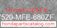 Honda 17520-MFE-680ZF genuine part number image