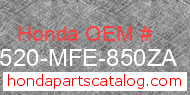 Honda 17520-MFE-850ZA genuine part number image