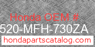 Honda 17520-MFH-730ZA genuine part number image