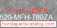 Honda 17520-MFH-780ZA genuine part number image