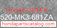 Honda 17520-MK3-681ZA genuine part number image