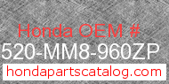 Honda 17520-MM8-960ZP genuine part number image