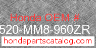 Honda 17520-MM8-960ZR genuine part number image