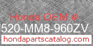 Honda 17520-MM8-960ZV genuine part number image