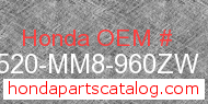 Honda 17520-MM8-960ZW genuine part number image