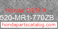 Honda 17520-MR1-770ZB genuine part number image
