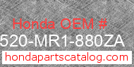 Honda 17520-MR1-880ZA genuine part number image