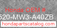Honda 17520-MW3-A40ZB genuine part number image