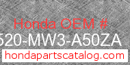 Honda 17520-MW3-A50ZA genuine part number image