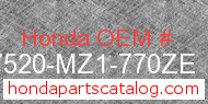 Honda 17520-MZ1-770ZE genuine part number image