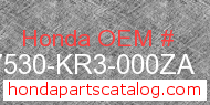 Honda 17530-KR3-000ZA genuine part number image