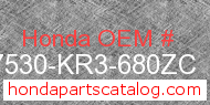 Honda 17530-KR3-680ZC genuine part number image