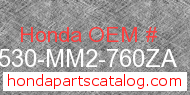 Honda 17530-MM2-760ZA genuine part number image
