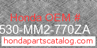 Honda 17530-MM2-770ZA genuine part number image