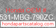Honda 17531-MBG-790ZC genuine part number image
