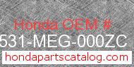 Honda 17531-MEG-000ZC genuine part number image