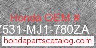 Honda 17531-MJ1-780ZA genuine part number image