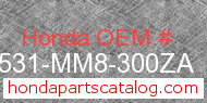 Honda 17531-MM8-300ZA genuine part number image