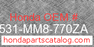 Honda 17531-MM8-770ZA genuine part number image