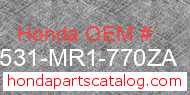 Honda 17531-MR1-770ZA genuine part number image