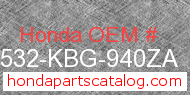 Honda 17532-KBG-940ZA genuine part number image