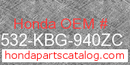 Honda 17532-KBG-940ZC genuine part number image