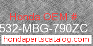 Honda 17532-MBG-790ZC genuine part number image