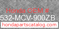 Honda 17532-MCV-900ZB genuine part number image