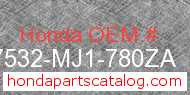 Honda 17532-MJ1-780ZA genuine part number image