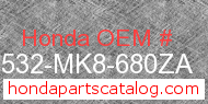 Honda 17532-MK8-680ZA genuine part number image