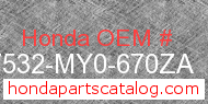 Honda 17532-MY0-670ZA genuine part number image