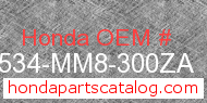 Honda 17534-MM8-300ZA genuine part number image