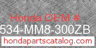 Honda 17534-MM8-300ZB genuine part number image