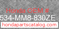 Honda 17534-MM8-830ZE genuine part number image