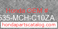 Honda 17535-MCH-C10ZA genuine part number image