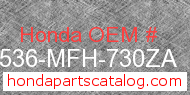 Honda 17536-MFH-730ZA genuine part number image