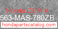 Honda 17563-MAS-780ZB genuine part number image