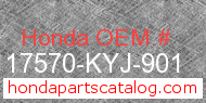 Honda 17570-KYJ-901 genuine part number image