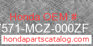 Honda 17571-MCZ-000ZF genuine part number image