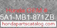 Honda 175A1-MB1-871ZB genuine part number image